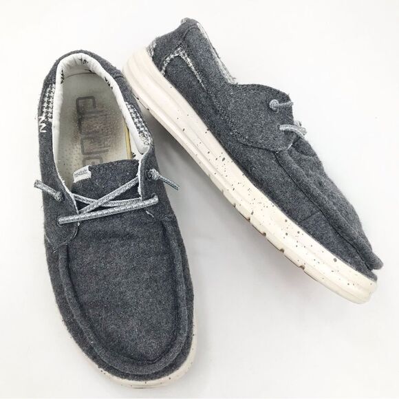 Hey Dude Welsh Grey Houndstooth Slip On Casual Shoes - Picture 1 of 11